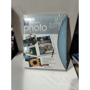 New Portaview Compact Photo Organizer Blue Holds 72 4" x 6" or 3" x 5" photos